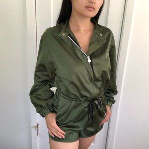 Silky Green Romper